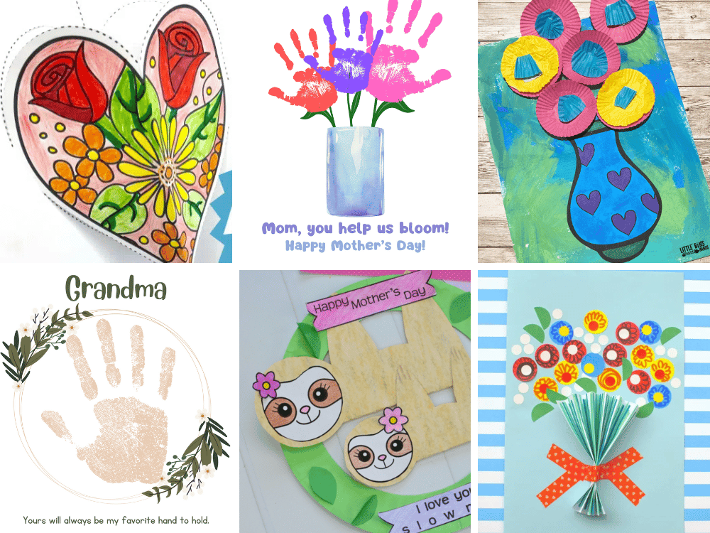 DIY mother's day cards for kids to make