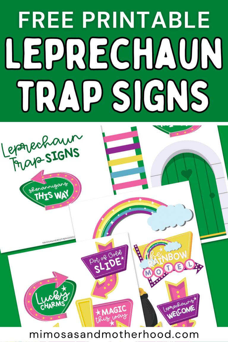 Free Printable Leprechaun Trap Signs - Mimosas & Motherhood