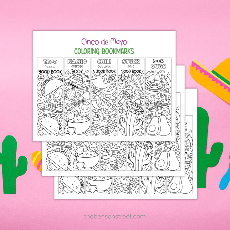 Image for Cinco de Mayo Coloring Bookmarks: Free Printable Activity