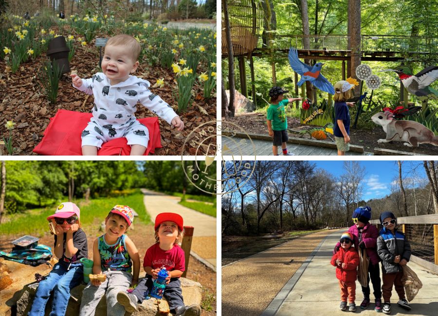 four images of outdoor activities for kids in atlanta