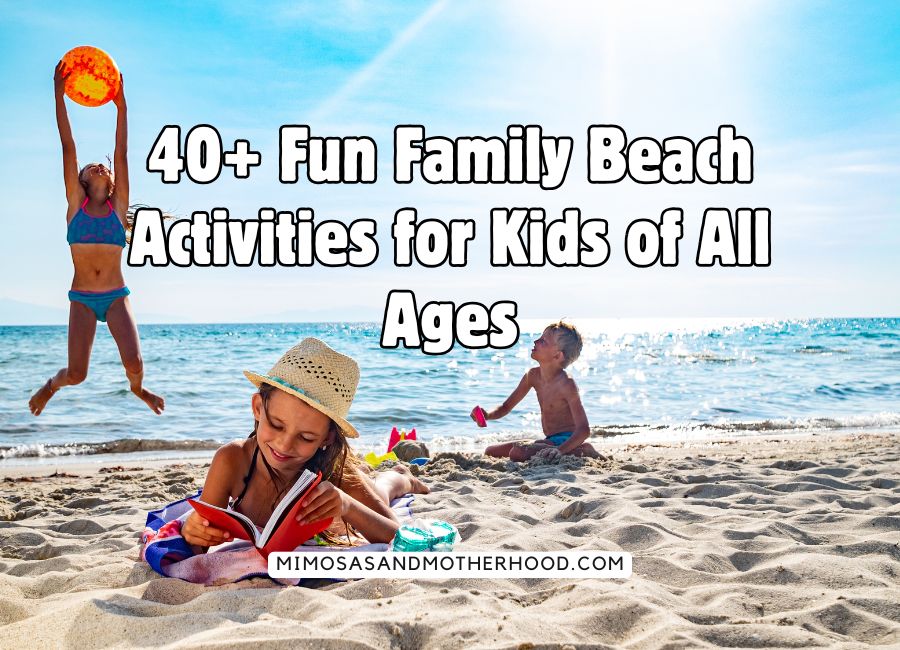 kids playing on beach with post title over photo