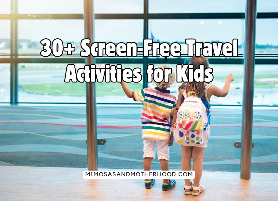 image shows children at airport