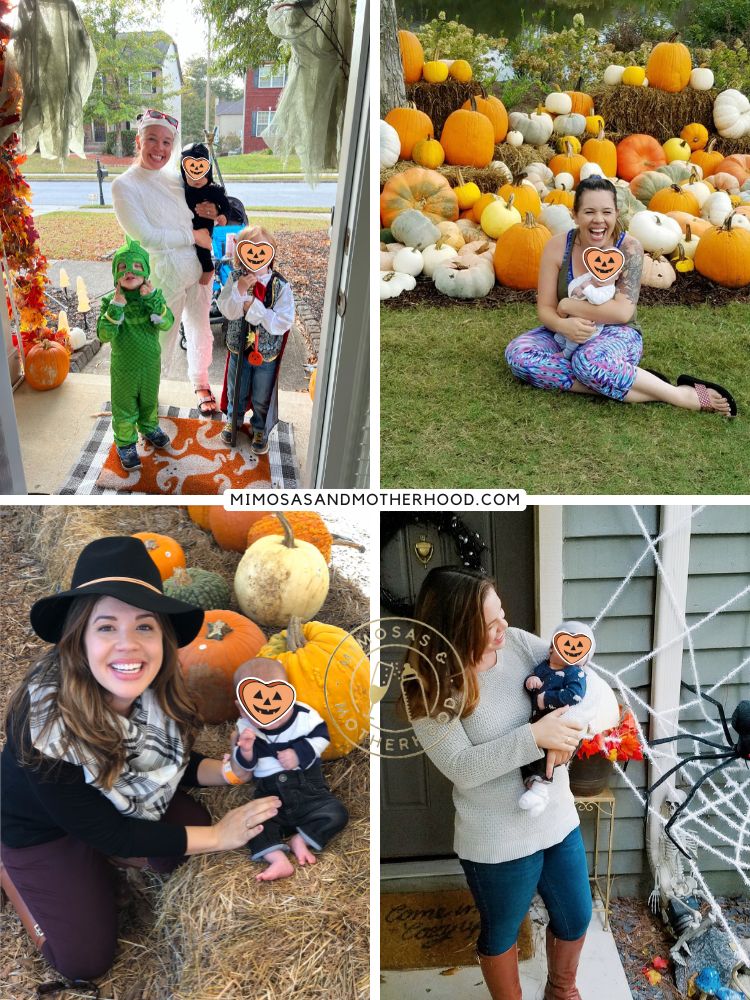 image shows baby's first Halloween activity ideas