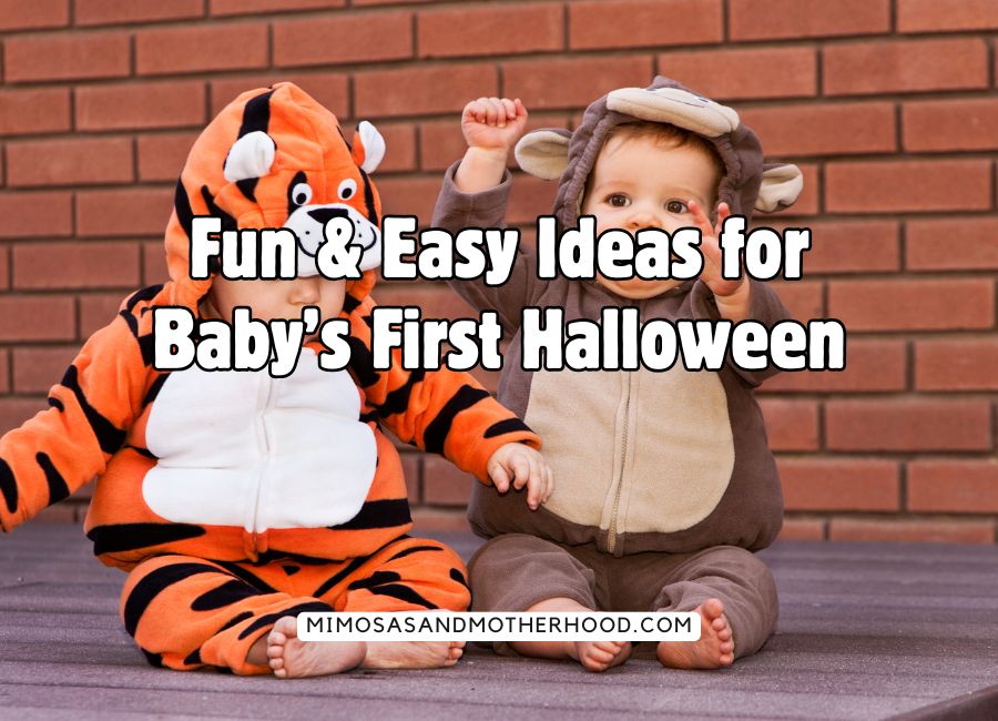 baby's in Halloween costumes with blog post title over image