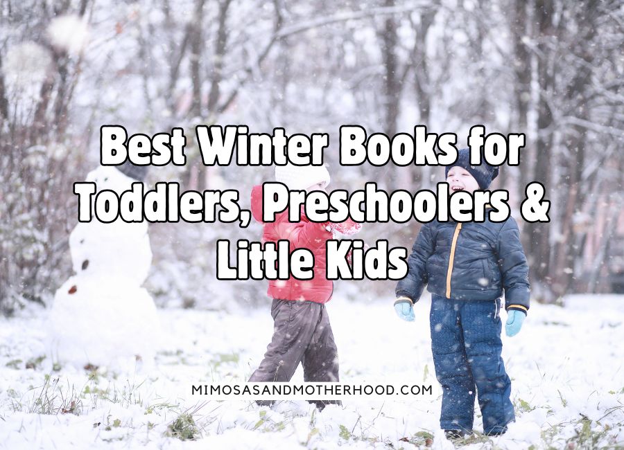 image shows kids playing outside during winter with post title over top