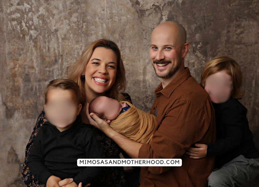 family with a newborn baby