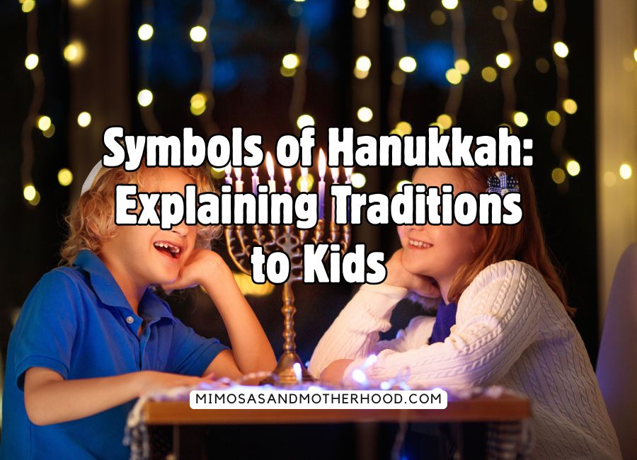 image shows children with a menorah and the blog post title