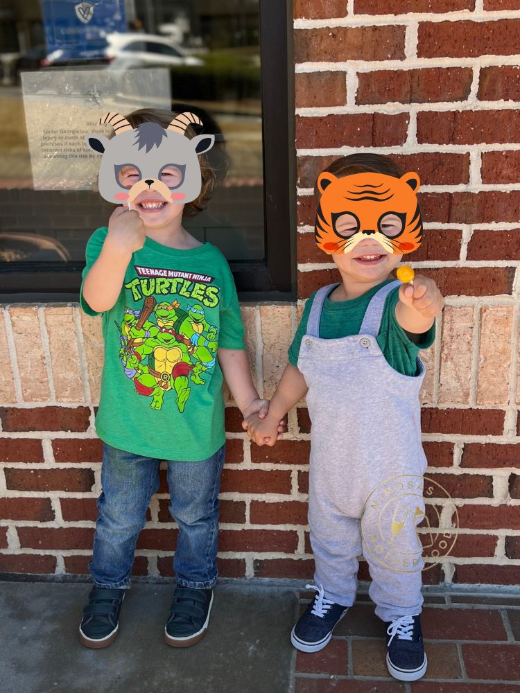 image shows two toddlers