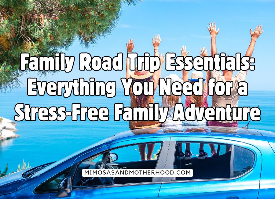 image shows a family on top of a car with the blog post title over it