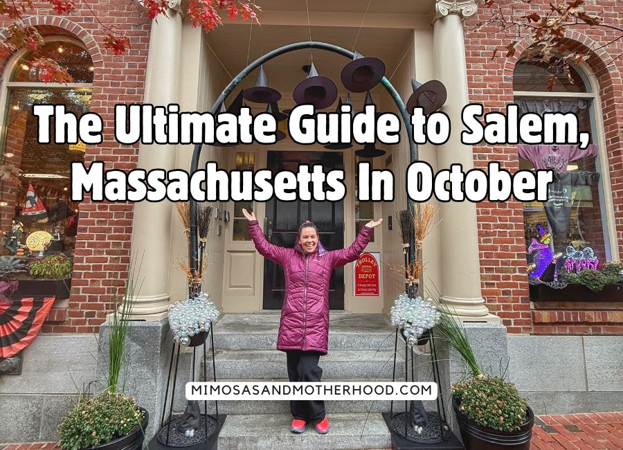image shows a woman in Salem Massachusetts with blog post title
