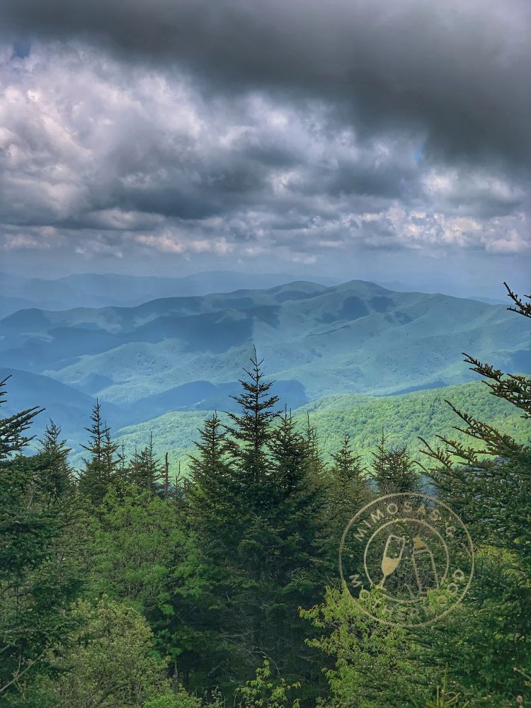 image shows the Great Smokey Mountains