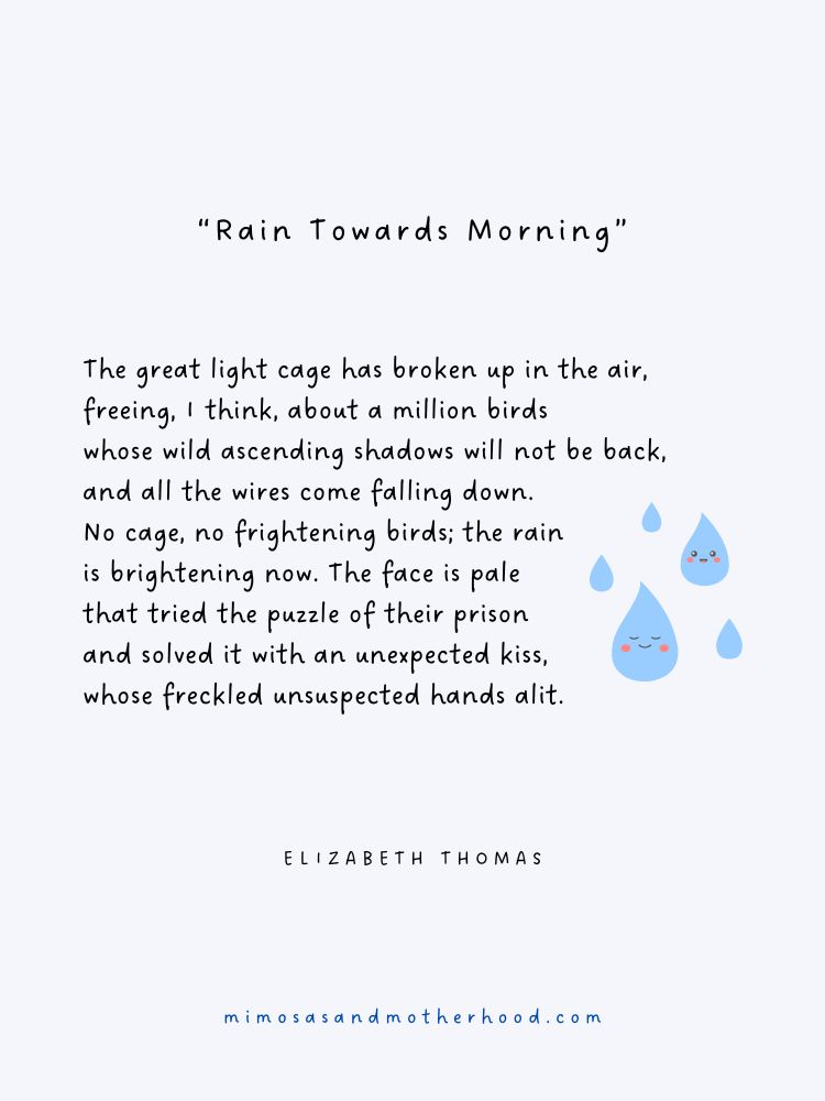 image of the poem rain towards morning