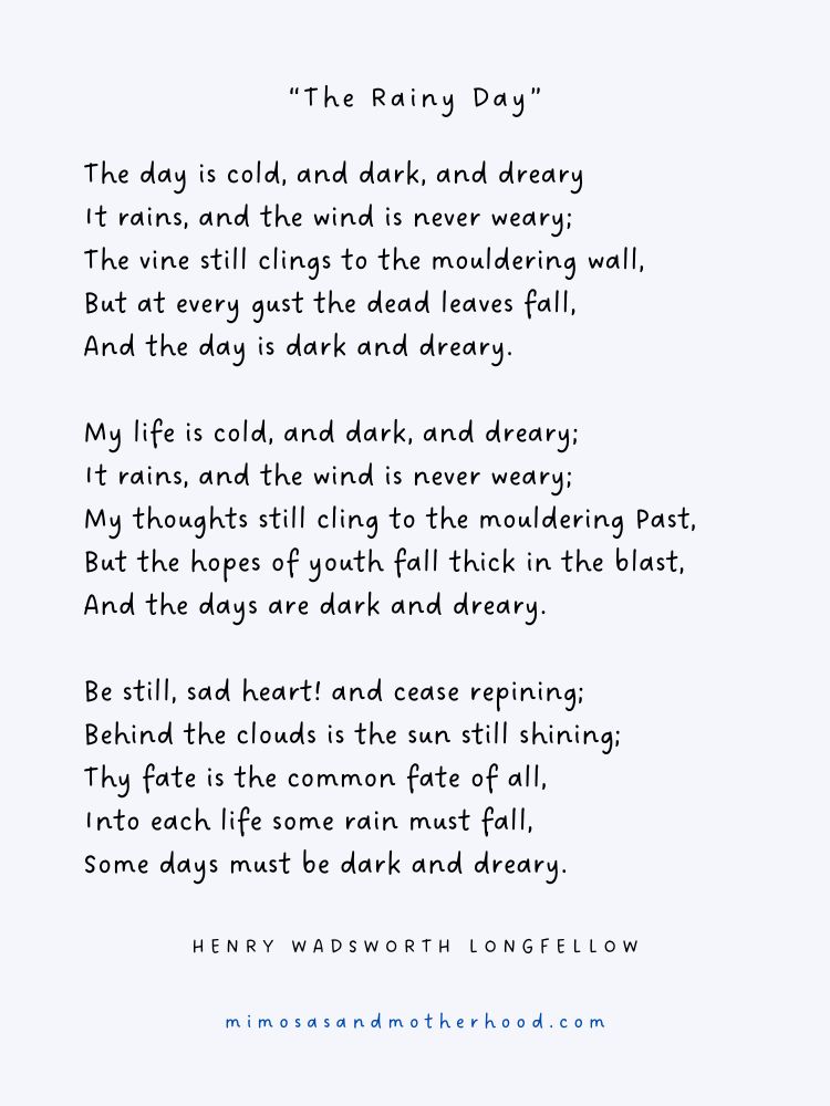 image of the rainy day by longfellow