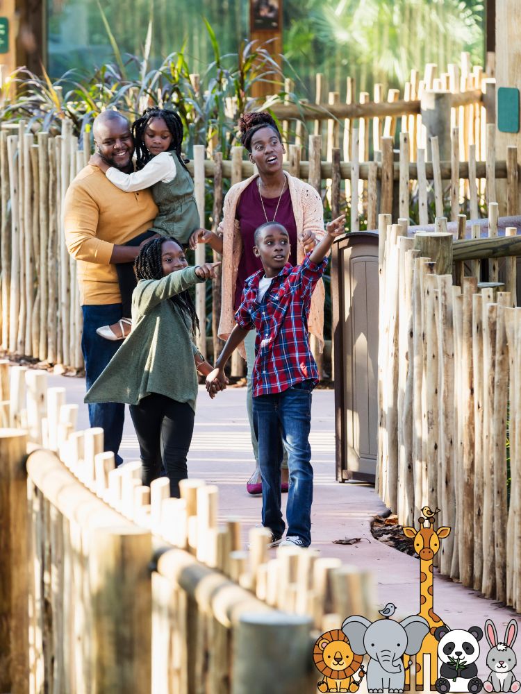family at the zoo