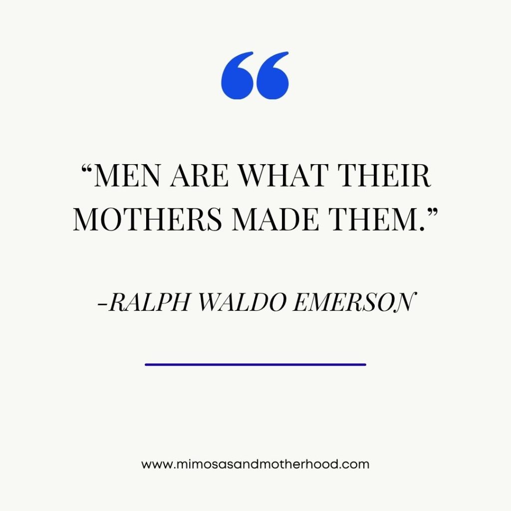 famous quote by Ralph Waldo Emerson about sons