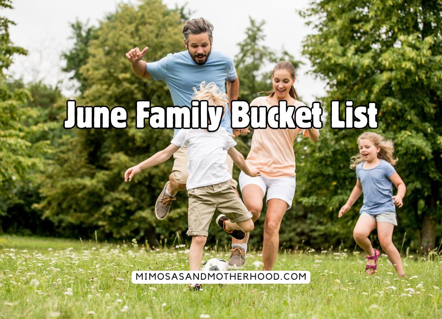 family playing soccer outside with blog post title over it