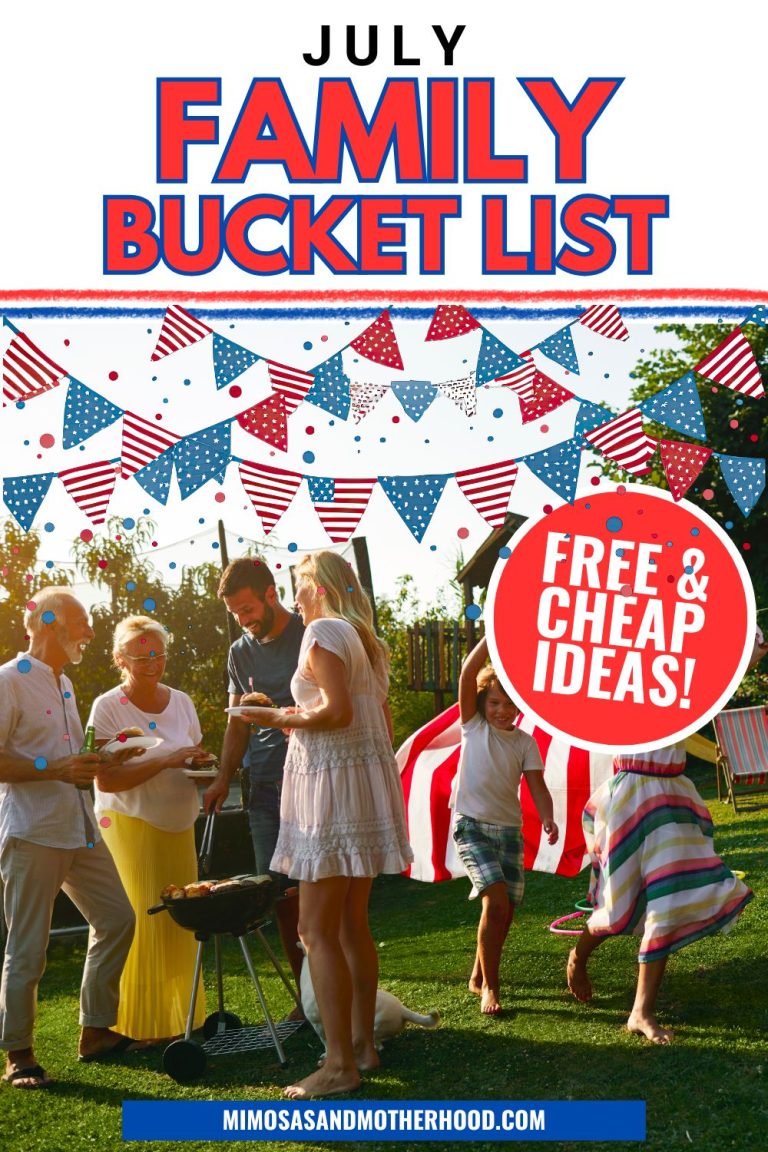 July Bucket List for Families (Free Printable Checklist) - Mimosas ...