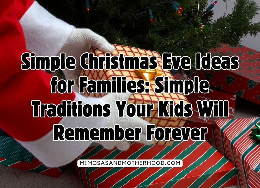 image shows santa hands and gift with blog post title